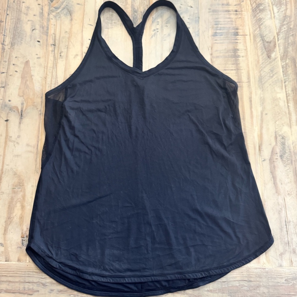 Threads 4 Thought Reactive Solid Black Strappy Racerback Tank Top.